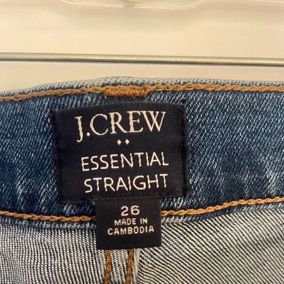 J. Crew Factory Essential Straight Leg Blue Jeans - Picture 3 of 3